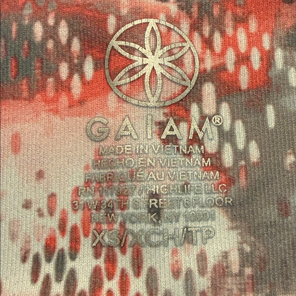 GAIAM WOMENS YOGA LEGGING- Pink and Gray XS - Picture 5 of 5